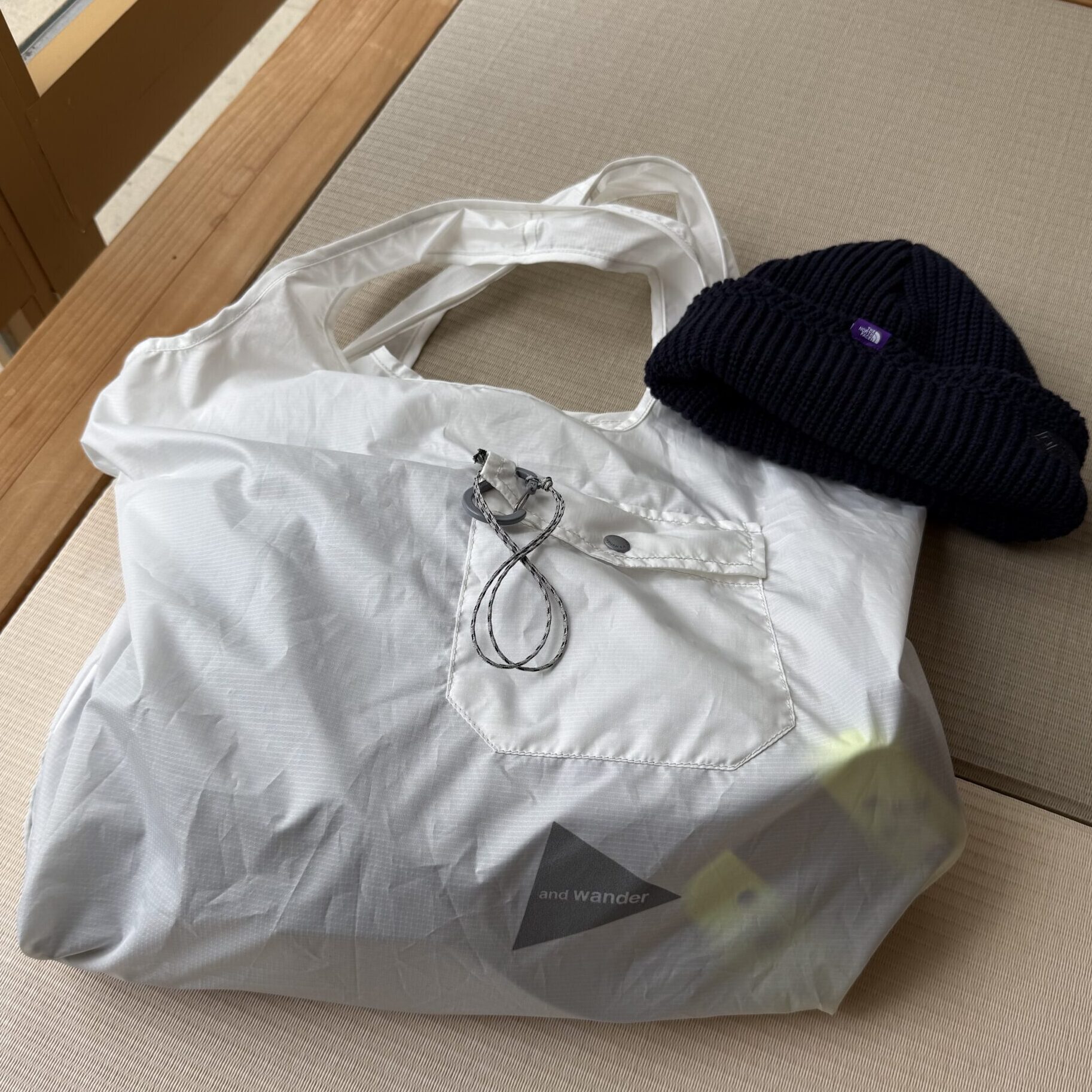 and wander 折疊托特包代購到貨實拍